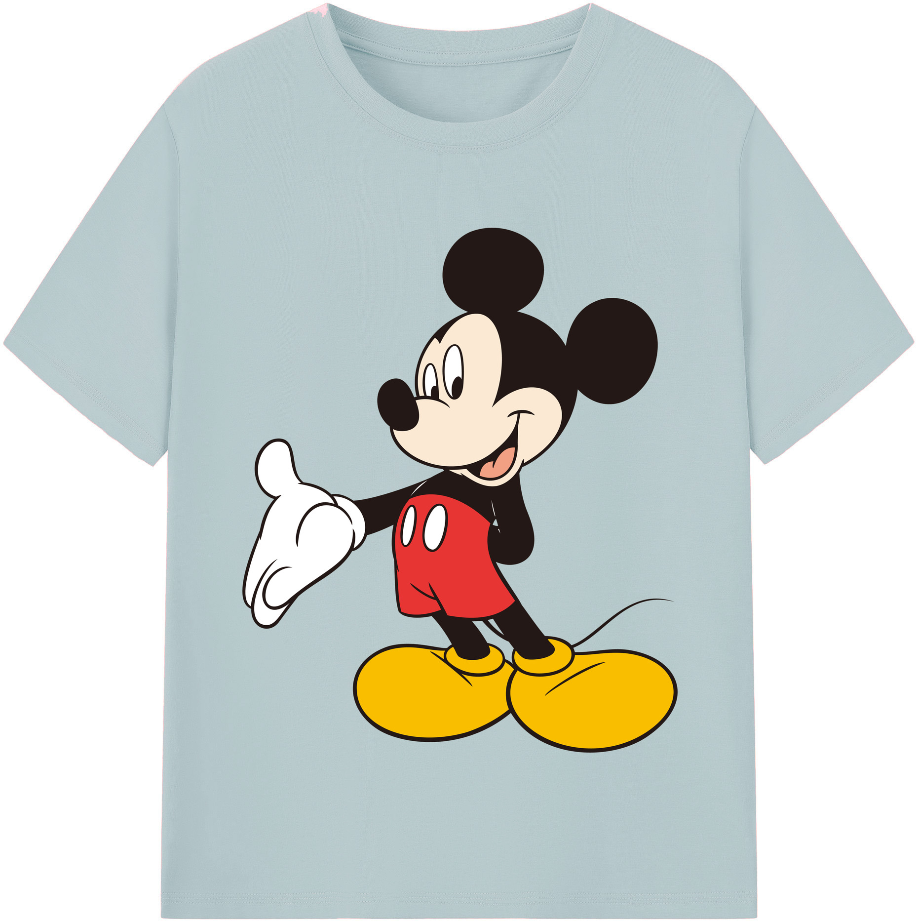 （画像用） ミッキーマウス Mickey Mouse 綿100％半袖Tシャツ（フロントプリント）